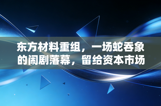 东方材料重组,一场蛇吞象的闹剧落幕,留给资本市场的一地鸡毛与深刻反思