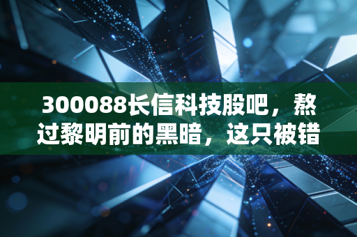 300088长信科技股吧,熬过黎明前的黑暗,这只被错杀的隐形冠军还能重回巅峰吗?
