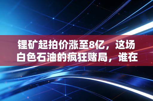 锂矿起拍价涨至8亿,这场白色石油的疯狂赌局,谁在裸泳?
