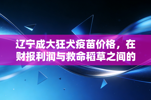 辽宁成大狂犬疫苗价格,在财报利润与救命稻草之间的博弈