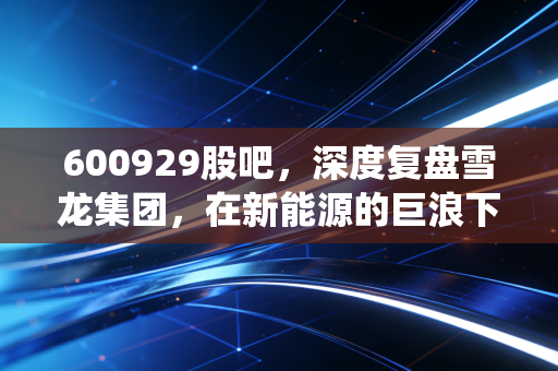 600929股吧，深度复盘雪龙集团，在新能源的巨浪下，这只传统汽配股到底还有没有搞头？