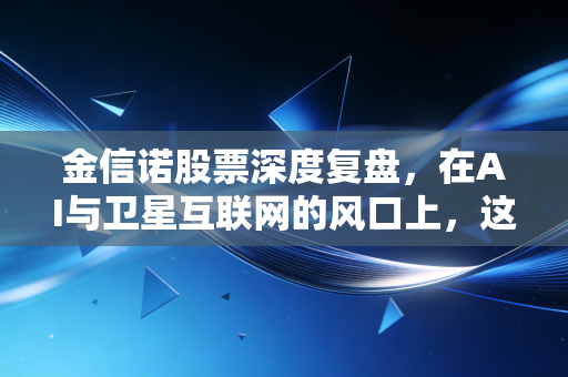 金信诺股票深度复盘，在AI与卫星互联网的风口上，这只连接器还能飞多高？