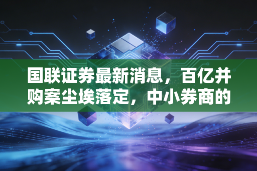 国联证券最新消息，百亿并购案尘埃落定，中小券商的突围战能赢吗？
