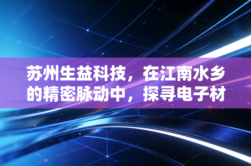 苏州生益科技,在江南水乡的精密脉动中,探寻电子材料的隐形冠军之路