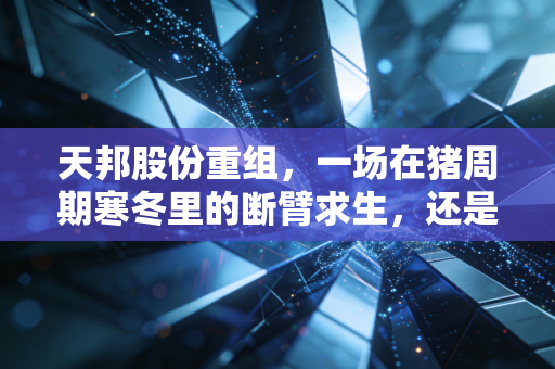 天邦股份重组，一场在猪周期寒冬里的断臂求生，还是绝地反击的豪赌？