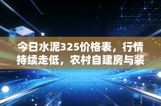 今日水泥325价格表,行情持续走低,农村自建房与装修党该如何抄底?