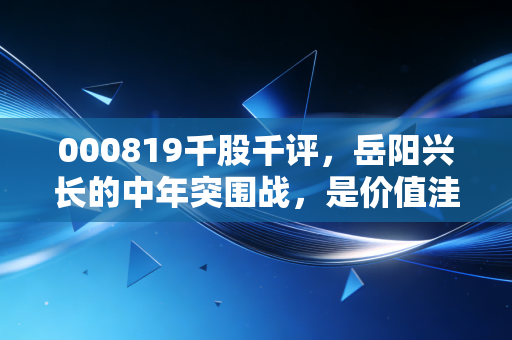 000819千股千评,岳阳兴长的中年突围战,是价值洼地还是情绪陷阱?