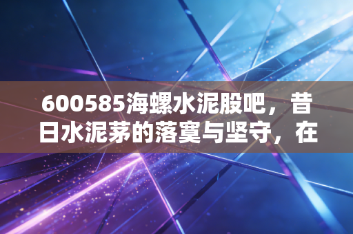 600585海螺水泥股吧，昔日水泥茅的落寞与坚守，在这个寒冬我们该如何自处？