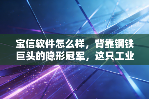 宝信软件怎么样，背靠钢铁巨头的隐形冠军，这只工业互联网白马还能买吗？
