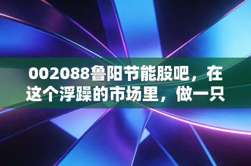002088鲁阳节能股吧，在这个浮躁的市场里，做一只耐得住寂寞的耐火材料到底有多难？