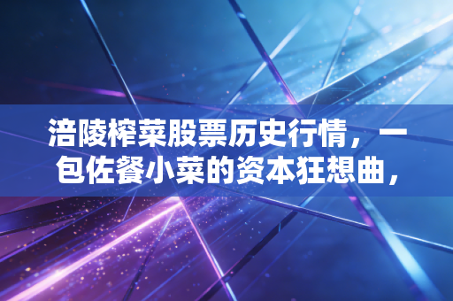 涪陵榨菜股票历史行情，一包佐餐小菜的资本狂想曲，从榨菜茅台到何处去？