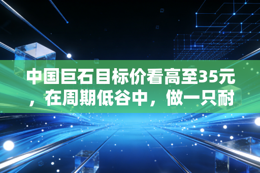 中国巨石目标价看高至35元,在周期低谷中,做一只耐心的鳄鱼