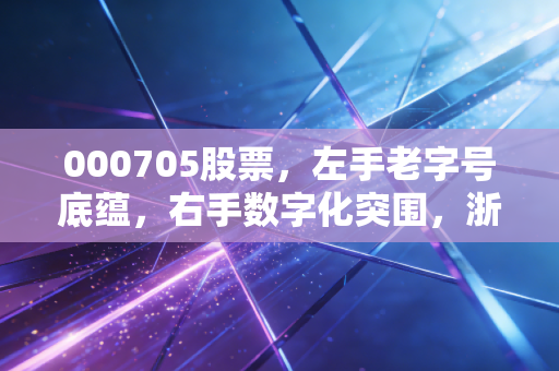 000705股票,左手老字号底蕴,右手数字化突围,浙江震元还能否再创辉煌?