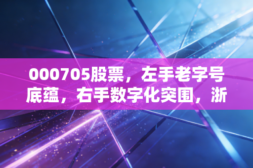 000705股票，左手老字号底蕴，右手数字化突围，浙江震元还能否再创辉煌？