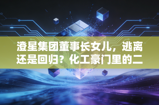 澄星集团董事长女儿，逃离还是回归？化工豪门里的二代困局