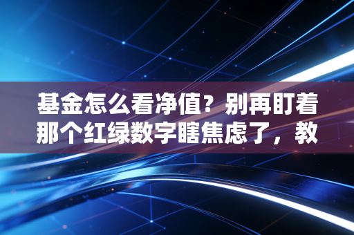 基金怎么看净值？别再盯着那个红绿数字瞎焦虑了，教你读懂背后的财富密码