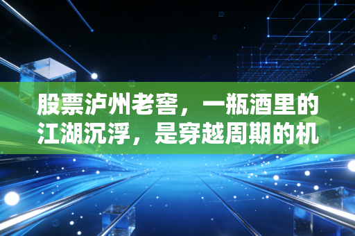 股票泸州老窖，一瓶酒里的江湖沉浮，是穿越周期的机会还是美丽的陷阱？