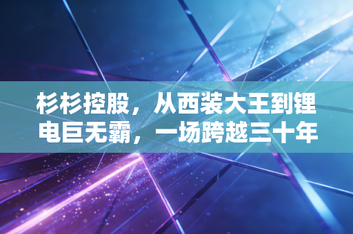 杉杉控股，从西装大王到锂电巨无霸，一场跨越三十年的激进豪赌与家族传承的隐忧
