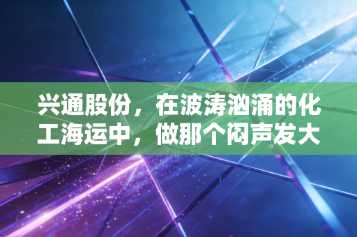 兴通股份，在波涛汹涌的化工海运中，做那个闷声发大财的稳健船长