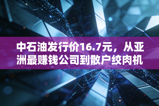 中石油发行价16.7元,从亚洲最赚钱公司到散户绞肉机,这堂投资课太昂贵了