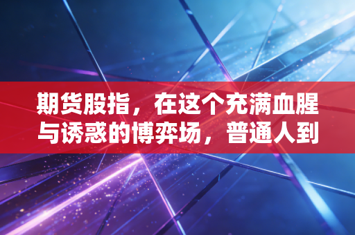 期货股指,在这个充满血腥与诱惑的博弈场,普通人到底该怎么活?