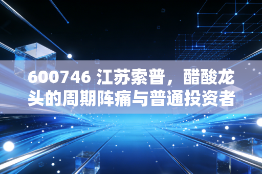 600746 江苏索普，醋酸龙头的周期阵痛与普通投资者的过山车生存指南