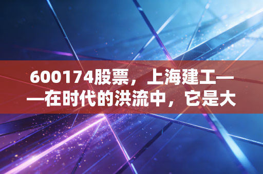 600174股票，上海建工——在时代的洪流中，它是大象起舞还是艰难转身？