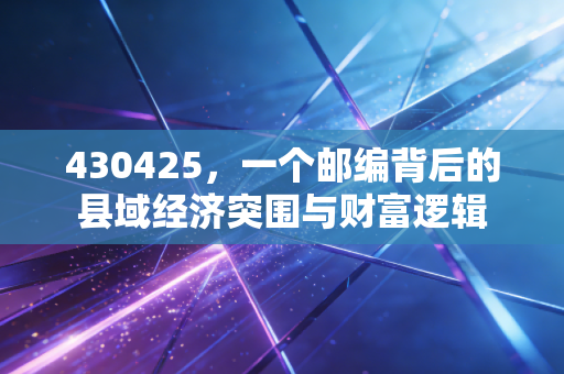 430425,一个邮编背后的县域经济突围与财富逻辑