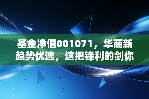 基金净值001071,华商新趋势优选,这把锋利的剑你敢拿在手里吗?