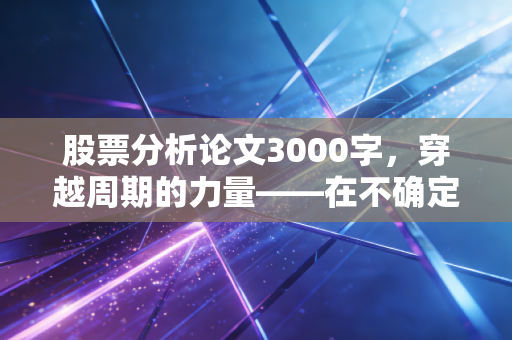 股票分析论文3000字,穿越周期的力量——在不确定性中寻找确定性,深度解析消费与科技的投资逻辑