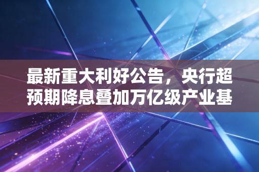 最新重大利好公告，央行超预期降息叠加万亿级产业基金，这是普通人翻身的历史性机遇吗？