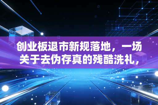 创业板退市新规落地，一场关于去伪存真的残酷洗礼，散户该如何自救？