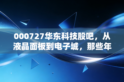000727华东科技股吧,从液晶面板到电子城,那些年散户们错过的与坚守的