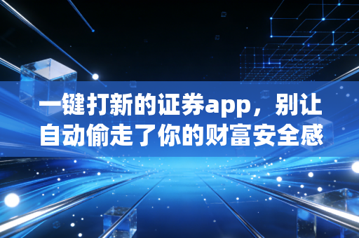 一键打新的证券app，别让自动偷走了你的财富安全感