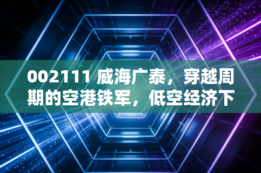 002111 威海广泰,穿越周期的空港铁军,低空经济下的隐形冠军