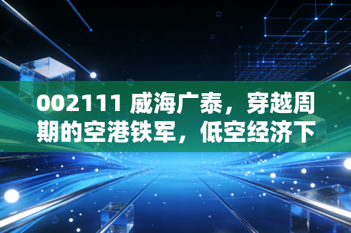 002111 威海广泰,穿越周期的空港铁军,低空经济下的隐形冠军