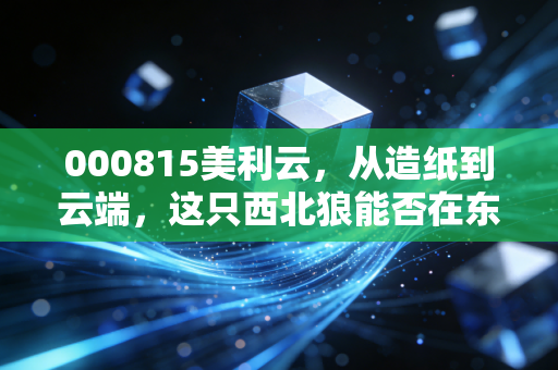 000815美利云,从造纸到云端,这只西北狼能否在东数西算中吃到大肉?