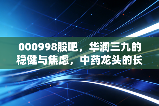 000998股吧,华润三九的稳健与焦虑,中药龙头的长线逻辑还在吗?