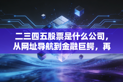 二三四五股票是什么公司，从网址导航到金融巨鳄，再到如今的AI探索者，这只老牌互联网股还香吗？