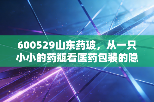 600529山东药玻，从一只小小的药瓶看医药包装的隐形冠军与长期主义价值