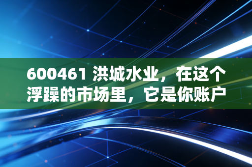 600461 洪城水业,在这个浮躁的市场里,它是你账户里那一股最温柔的现金流
