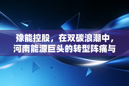 豫能控股，在双碳浪潮中，河南能源巨头的转型阵痛与破局重生