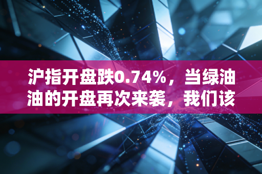 沪指开盘跌0.74%,当绿油油的开盘再次来袭,我们该如何安放那颗焦虑的心?
