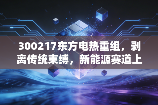 300217东方电热重组，剥离传统束缚，新能源赛道上的隐形冠军能否迎来价值重估？