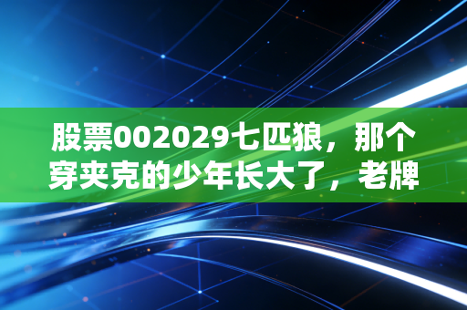 股票002029七匹狼，那个穿夹克的少年长大了，老牌男装的中年危机与突围