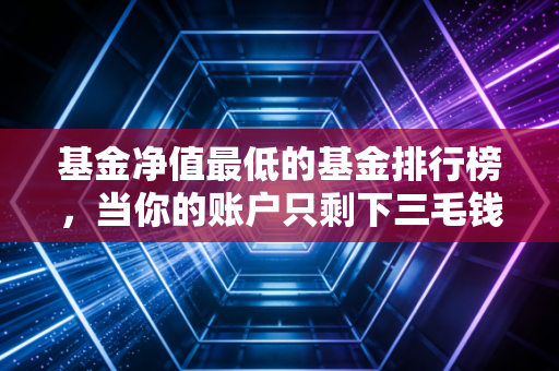 基金净值最低的基金排行榜,当你的账户只剩下三毛钱,是抄底良机还是深不见底的陷阱?