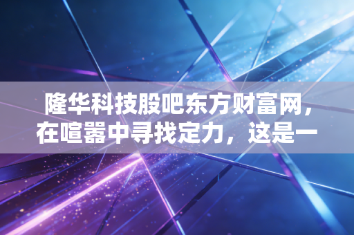 隆华科技股吧东方财富网，在喧嚣中寻找定力，这是一家被低估的新材料隐形冠军吗？