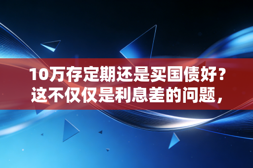 10万存定期还是买国债好?这不仅仅是利息差的问题,更是生活智慧的博弈