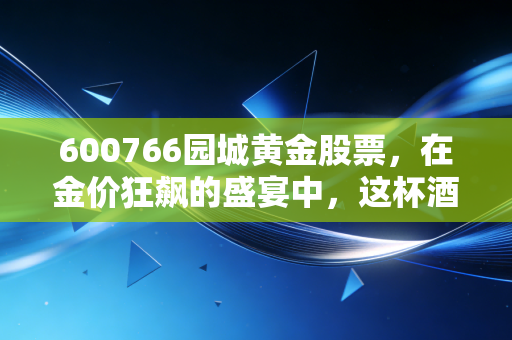 600766园城黄金股票，在金价狂飙的盛宴中，这杯酒你敢不敢喝？