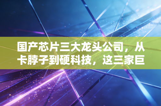 国产芯片三大龙头公司,从卡脖子到硬科技,这三家巨头凭什么撑起未来?